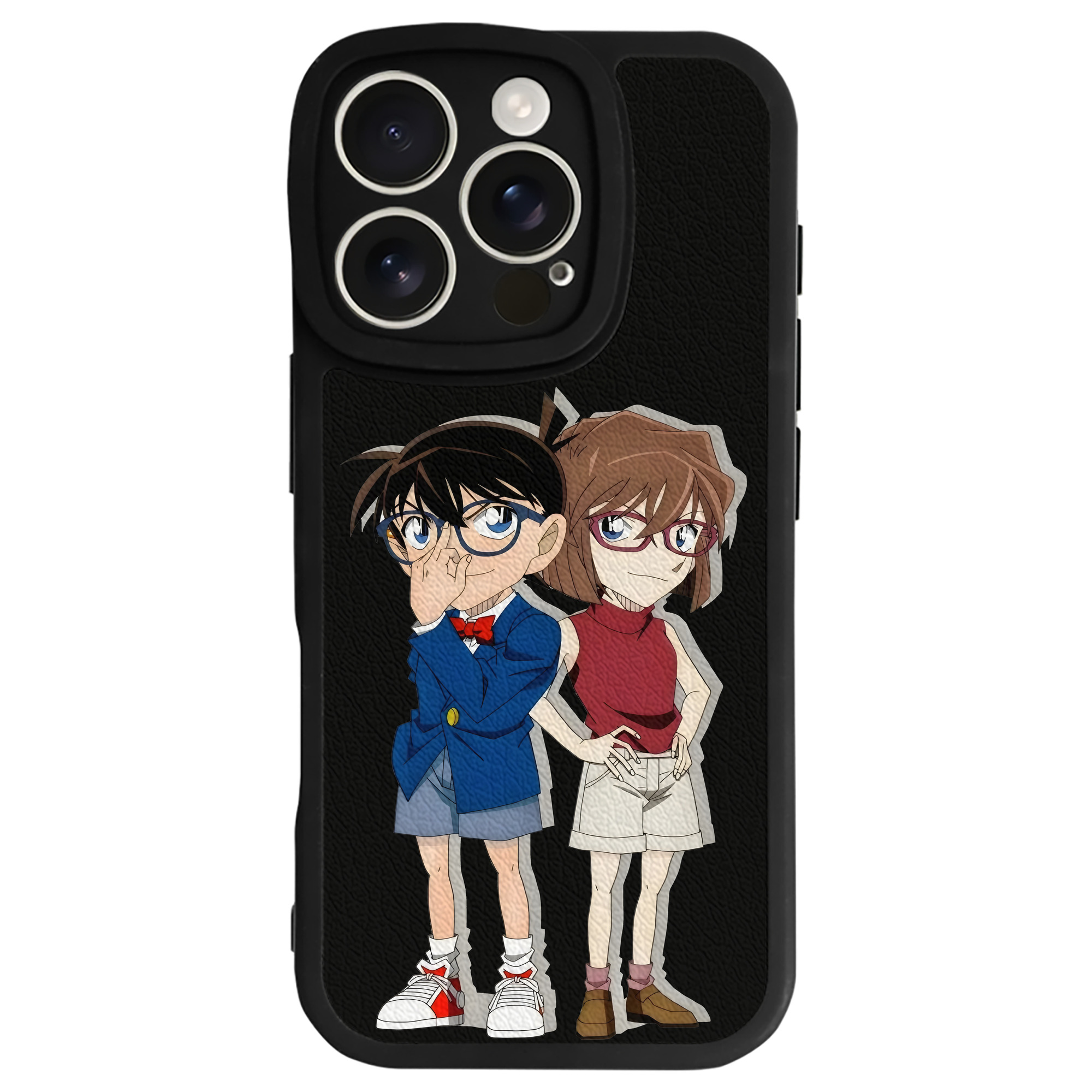 （画像用） 名探偵コナン 灰原 哀 はいばら あい Detective Conan Anita Hailey、Vi Graythorn Haibara Ai 【iPhone 16シリーズ対応】シリコンスマホケース（レザー調） 材質：シリコン
